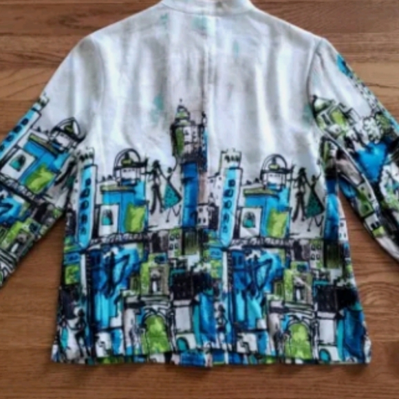 NEW Christopher & Banks Women's Lightweight Jacket Cityscapes Sz Small - Picture 3 of 6
